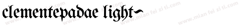 clementepadae light字体转换